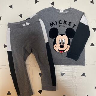 ディズニー(Disney)の完売品 レア ❤️ H&M ミッキー スウェット & ジョーカーパンツ  104(Tシャツ/カットソー)