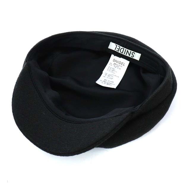 SNIDEL(スナイデル)のスナイデル 21AW バリエキャスケット 帽子 F 黒 SWGH214635 レディースの帽子(キャスケット)の商品写真