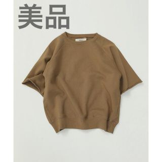 トゥデイフル(TODAYFUL)の【美品】トゥデイフル　ラグランハーフスリーブ　スウェット　モカ(トレーナー/スウェット)