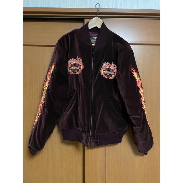 ハーレーダビッドソン　ベルベット　ジャケット　L  vintage