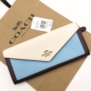 コーチ(COACH)の【COACH☆新品】ソフト ウォレット！カラーブロック！オックスブラッド！(財布)