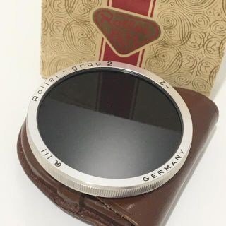 ライカ(LEICA)のROLLEI FLEX ローライ RIII 純正減光フィルター ドイツ製ケース付(フィルムカメラ)