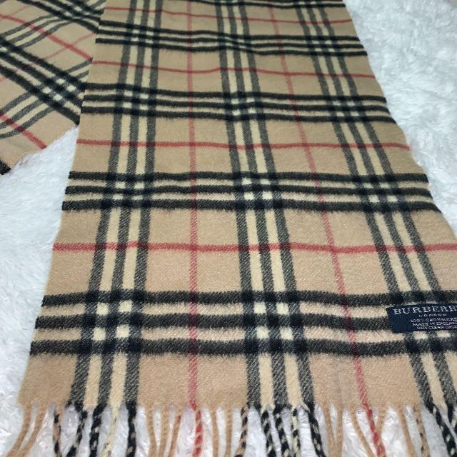 BURBERRY(バーバリー)の【美品】BURBERRY バーバリー　ノバチェック　ベージュ　マフラー　カシミヤ メンズのファッション小物(マフラー)の商品写真