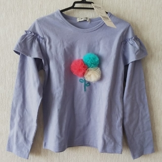 アコバ(Acoba)の丸高衣料 ACOBA チュールフラワー 長袖 Tシャツ 130サイズ  未使用品(Tシャツ/カットソー)