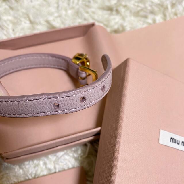 MIUMIU マドラスレザーブレスレット