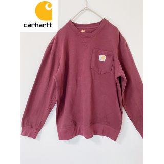 カーハート(carhartt)の古着　carhartt カーハート スウェット　トレーナー　Sサイズ　茶(スウェット)