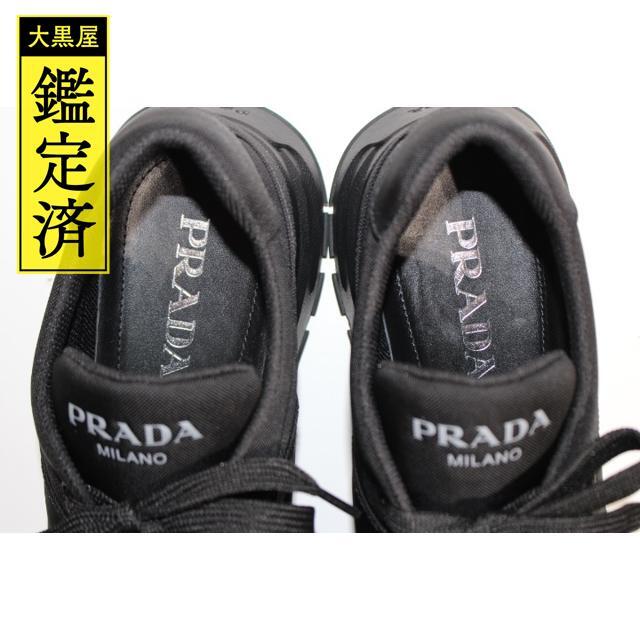 PRADA(プラダ)のプラダ　スニーカー　メンズ8　約27cm　ブラック【200】 メンズの靴/シューズ(スニーカー)の商品写真