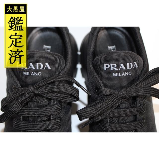 PRADA(プラダ)のプラダ　スニーカー　メンズ8　約27cm　ブラック【200】 メンズの靴/シューズ(スニーカー)の商品写真