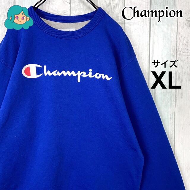 Champion チャンピオン スウェット プルオーバー ブルー XL - スウェット