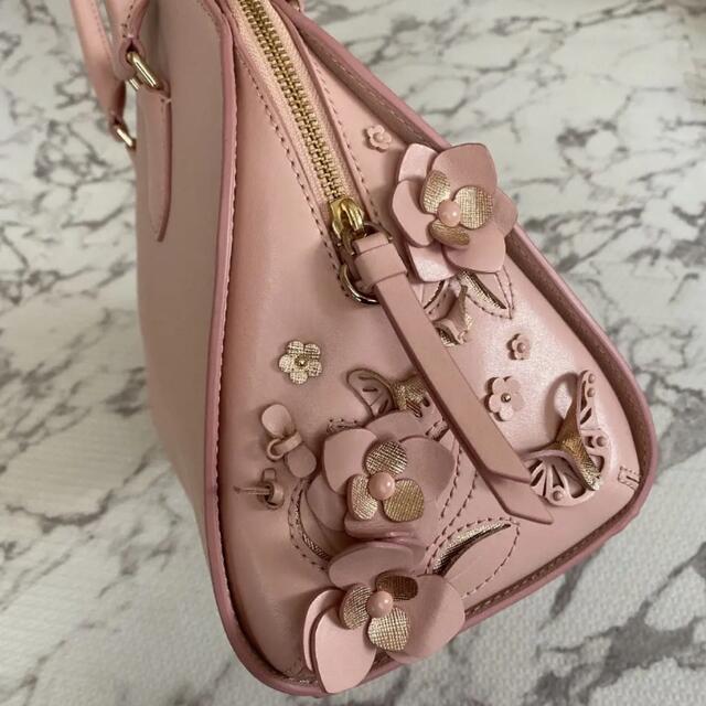 【Kate Spade】ドーム型バッグ ピンク お花 蝶々ショルダーバッグ