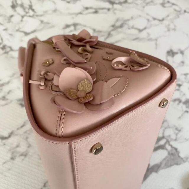 【Kate Spade】ドーム型バッグ ピンク お花 蝶々ショルダーバッグ