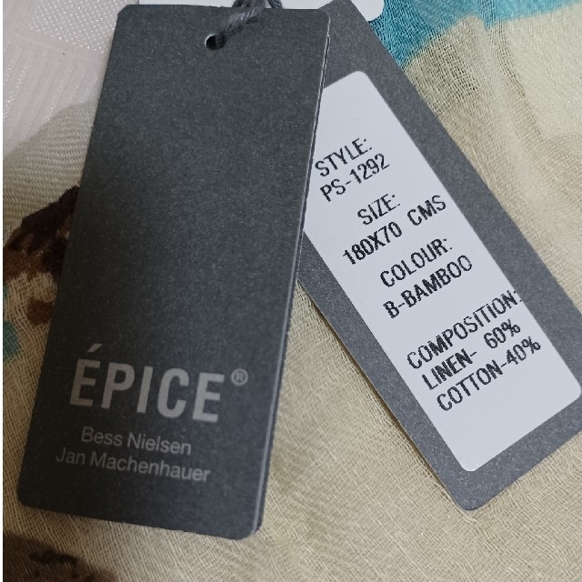 EPICE(エピス)の【購入価格より75%OFF】新品未使用 タグ付き エピス ストール レディースのファッション小物(ストール/パシュミナ)の商品写真