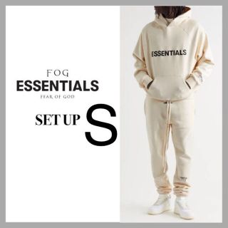 FOG ESSENTIALS セットアップ クリーム パンツ パーカー s xs