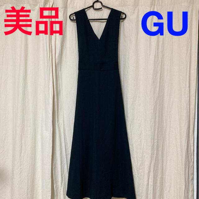 Gu 美品 Gu サロペットワンピース 黒 Mサイズの通販 By Ri S Shop ジーユーならラクマ