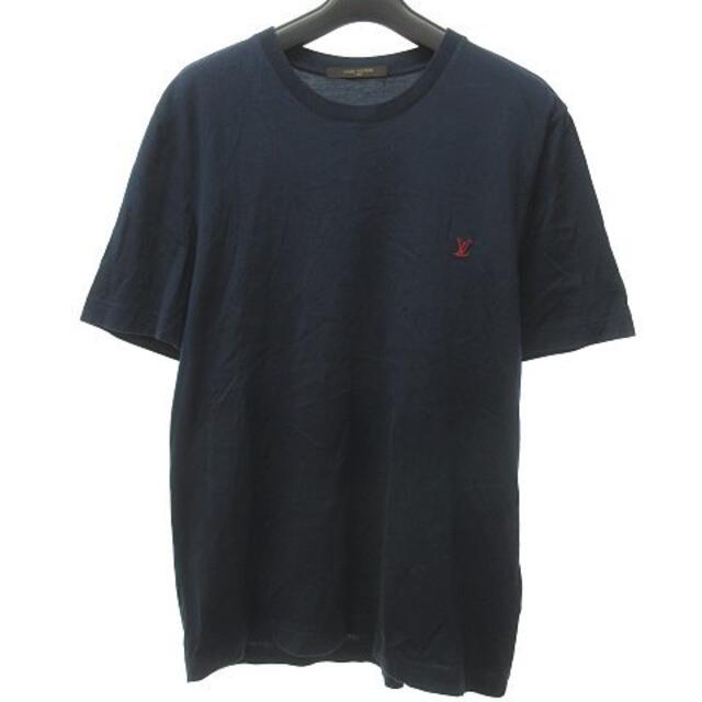 ルイヴィトン LVロゴ刺繍 Tシャツ カットソー 半袖 丸首 M 紺 | フリマアプリ ラクマ