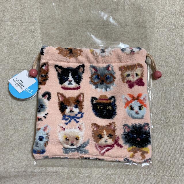 シャム 新品 ラブラリーキャッツ 巾着 びました