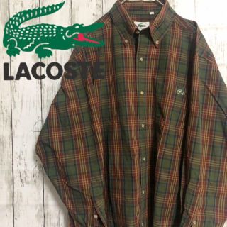 ラコステ(LACOSTE)のラコステ　チェック ボタンダウンシャツ　長袖　LACOSTE(シャツ)