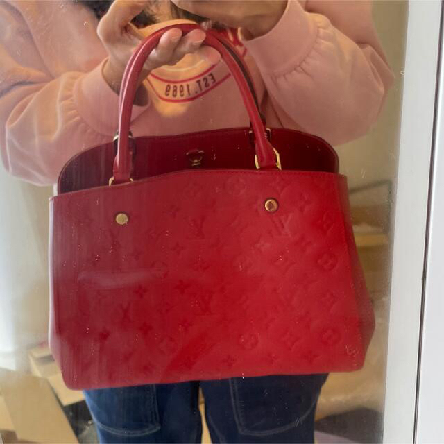 LOUIS VUITTON モノグラム・アンプラント レッド系 ショルダーバッグ 1