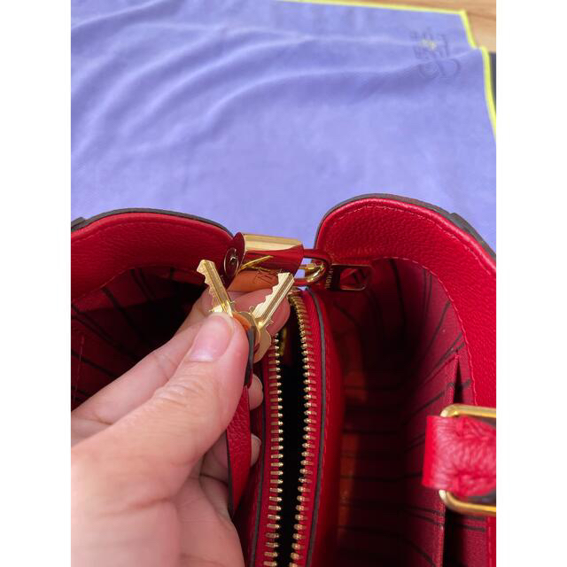 LOUIS VUITTON モノグラム・アンプラント レッド系 ショルダーバッグ 4