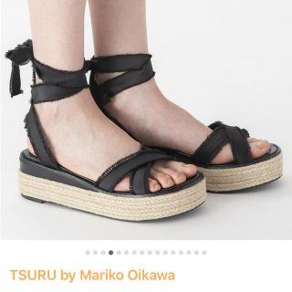 ツルバイマリコオイカワ(TSURU by Mariko Oikawa)の新品未使用♡ツルバイマリコオイカワ ウェッジソールサンダル(サンダル)