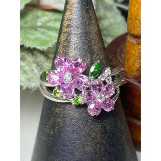 【6月SALE】ピンクサファイア 計1.70ct 他 K18WG リング(リング(指輪))