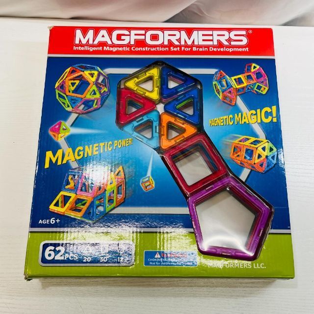 マグフォーマー MAGFORMERS 62ピース ボーネルンド キッズ/ベビー/マタニティのおもちゃ(知育玩具)の商品写真
