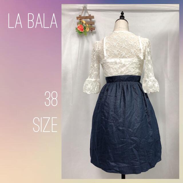 la Bala(ラバーラ)の38size 重ね着風ワンピース　ロリータ ラバーラ　送料込み レディースのワンピース(ひざ丈ワンピース)の商品写真