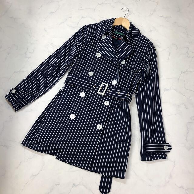 ローレンラルフローレン(S)ストライプのトレンチコート