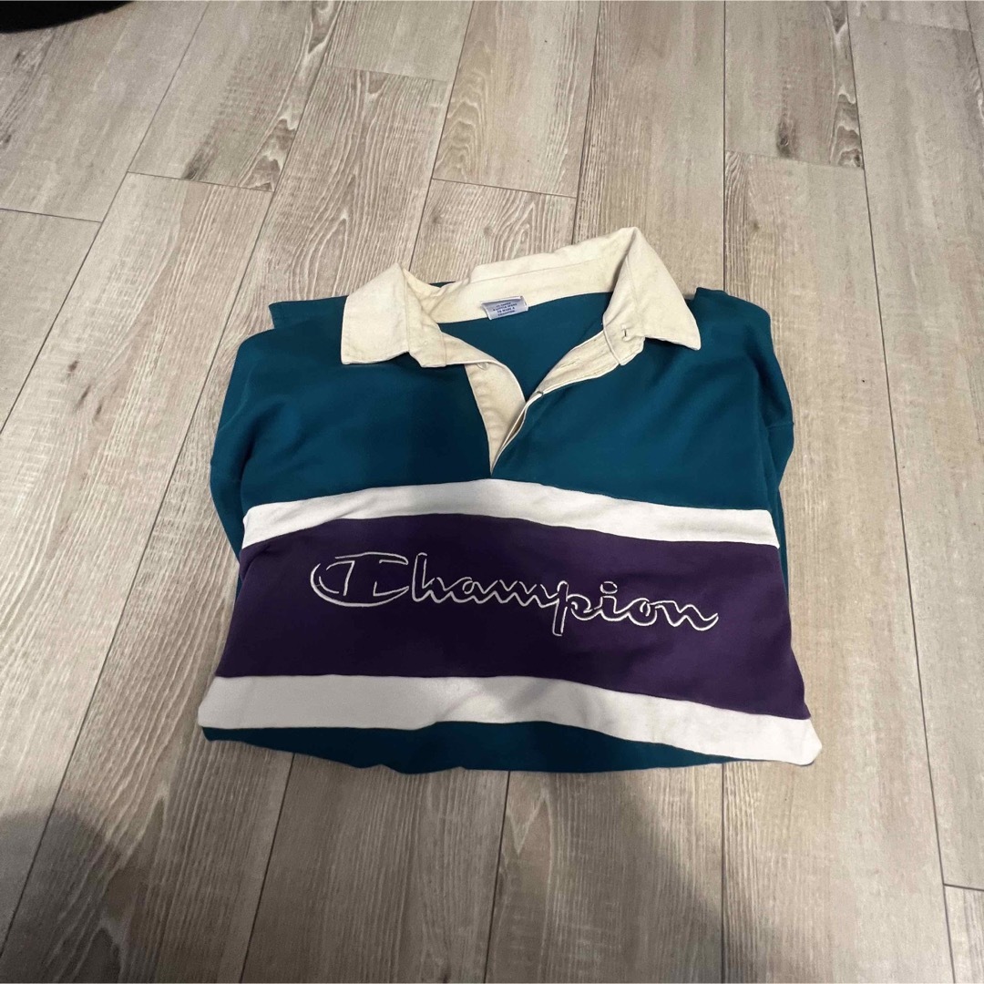 XLARGE - XLARGE Champion ラグビーシャツ 古着 ラガーシャツの XLARGE - XLARGE Champion ラグビーシャツ 古着 ラガーシャツの