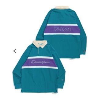 エクストララージ(XLARGE)のXLARGE Champion ラグビーシャツ 古着  ラガーシャツ(ポロシャツ)