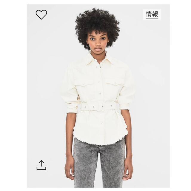 Bershka(ベルシュカ)のBershka ベルト サファリ ジャケット ベルシュカ デニム ジャケット レディースのジャケット/アウター(Gジャン/デニムジャケット)の商品写真