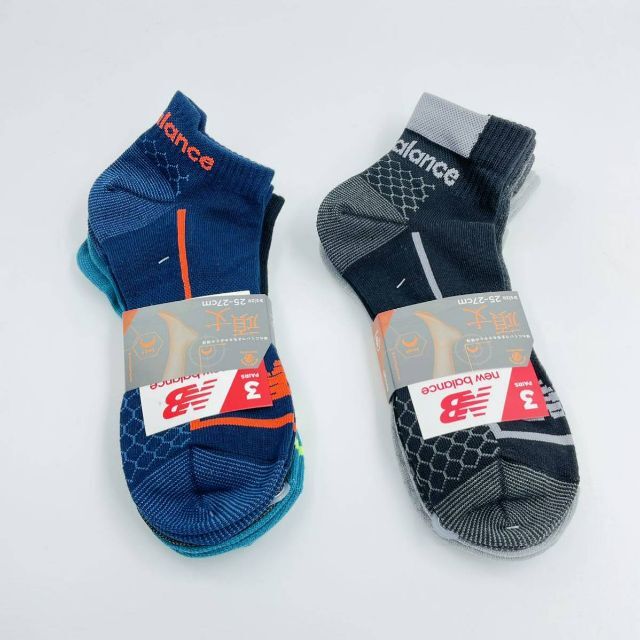 New Balance(ニューバランス)の新品New Balance ニューバランス スポーツソックス/アングル長め3P メンズのレッグウェア(ソックス)の商品写真