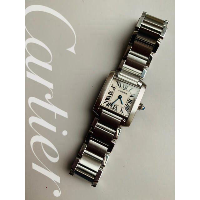 素晴らしい外見 - Cartier 美品　Cartierカルティエ タンクフランセーズSM  腕時計
