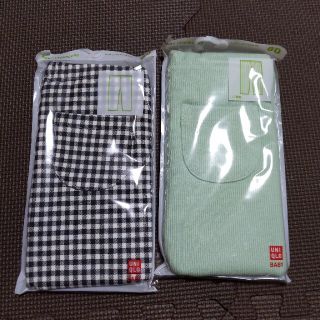 ユニクロ(UNIQLO)のゆゆ様 専用  UNIQLO レギンス 黒チェック グリーンリブ 80(パンツ)