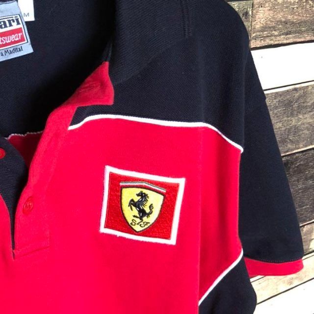 ポロシャツ　胸刺繍ワッペン　タク's　Ferrari　ブラック　希少の通販　by　shop｜フェラーリならラクマ　【激レア】フェラーリ　レッド