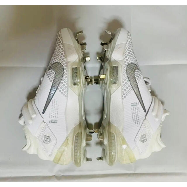 NIKE 野球 スパイク トラウト7 25cm ホワイト ゴールド シルバー