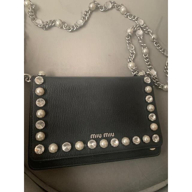 ショルダー miumiu パールバッグの通販 by エンジェルs shop|ミュウ