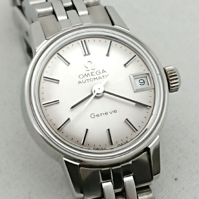 経典ブランド 1969年製 OH済 オメガ ジュネーブ 自動巻き極美品 レディース純正ブレス付 - 腕時計(アナログ)