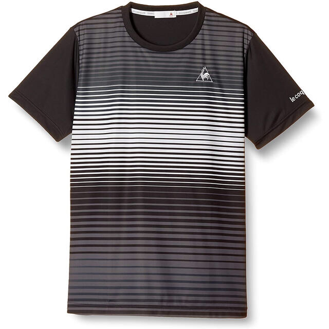 le coq sportif(ルコックスポルティフ)のルコックスポルティフ テニスウェア 半袖Tシャツ QTMQJA07黒メンズL新品 スポーツ/アウトドアのテニス(ウェア)の商品写真