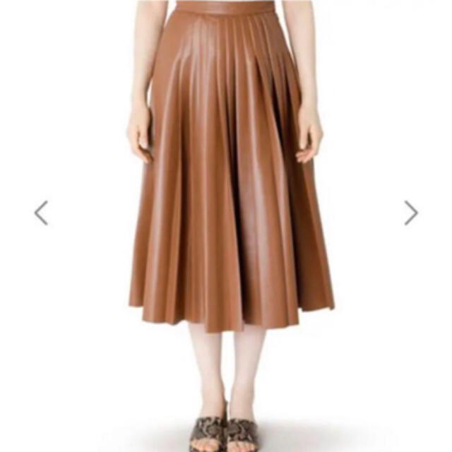 LE CIEL BLEU(ルシェルブルー)の美品ルシェルブルー　フェイクレザースカート レディースのスカート(ロングスカート)の商品写真