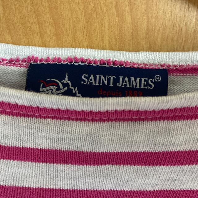 SAINT JAMES(セントジェームス)のセントジェームス　ピンク✖️グレー　5号7号くらい レディースのトップス(Tシャツ(長袖/七分))の商品写真