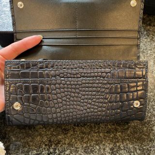 PRADA - プラダ クロコ調 黒 レア長財布 新品未使用の通販 by kaj's ...
