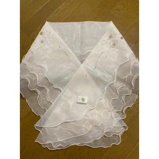 9en様専用　新品】結婚式 ショール オーガンジー　ビジュー　ビーズ　(マフラー/ショール)