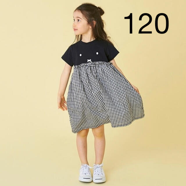 petit main(プティマイン)のプティマイン 120 ミッフィー ドッキングワンピース キッズ/ベビー/マタニティのキッズ服女の子用(90cm~)(ワンピース)の商品写真