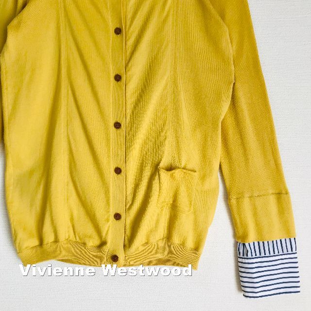 Vivienne Westwood(ヴィヴィアンウエストウッド)の【Vivienne Westwood】ニットレイヤード 刺繍ORB シャツ レディースのトップス(カーディガン)の商品写真