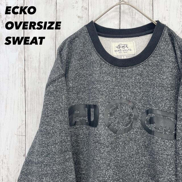 ECKO UNLTD(エコーアンリミテッド)のユニセックス古着　ECKO オーバーサイズプリントスウェットトレーナーL古着男女 メンズのトップス(スウェット)の商品写真