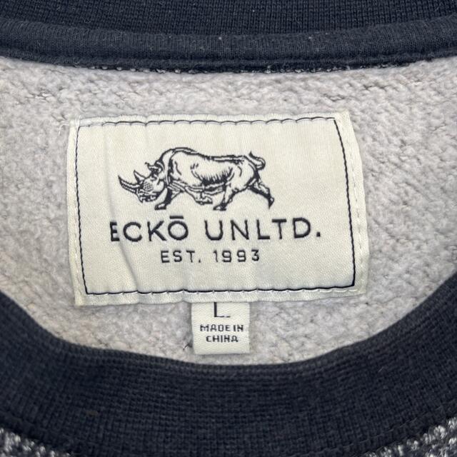 ECKO UNLTD(エコーアンリミテッド)のユニセックス古着　ECKO オーバーサイズプリントスウェットトレーナーL古着男女 メンズのトップス(スウェット)の商品写真