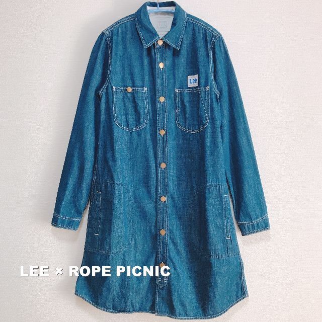 Lee(リー)の【LEE×Rope Picnic】ダブルネームコラボ デニム ワンピース レディースのワンピース(ひざ丈ワンピース)の商品写真