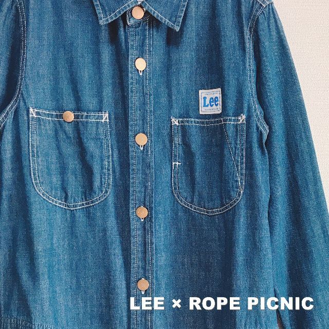 Lee(リー)の【LEE×Rope Picnic】ダブルネームコラボ デニム ワンピース レディースのワンピース(ひざ丈ワンピース)の商品写真