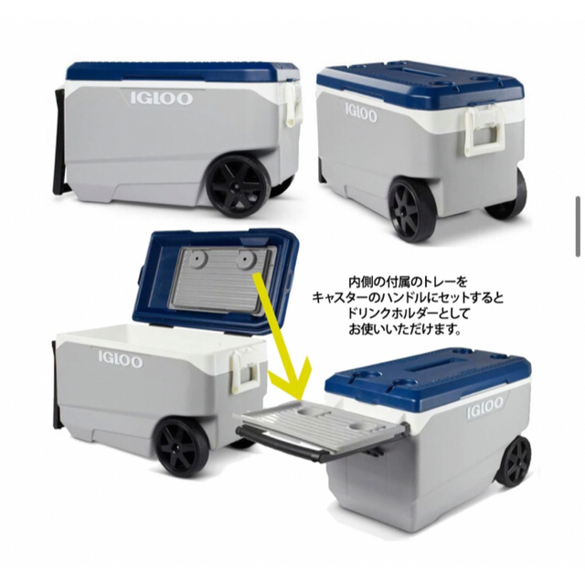 コストコ 未使用 クーラーボックス Igloo イグルー 大型 90qt 85l カート型の通販 By Tomo Tomo S Shop コストコ ならラクマ